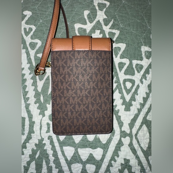 Michael Kors Tan and Brown Phone Crossbody - Picture 6 of 6